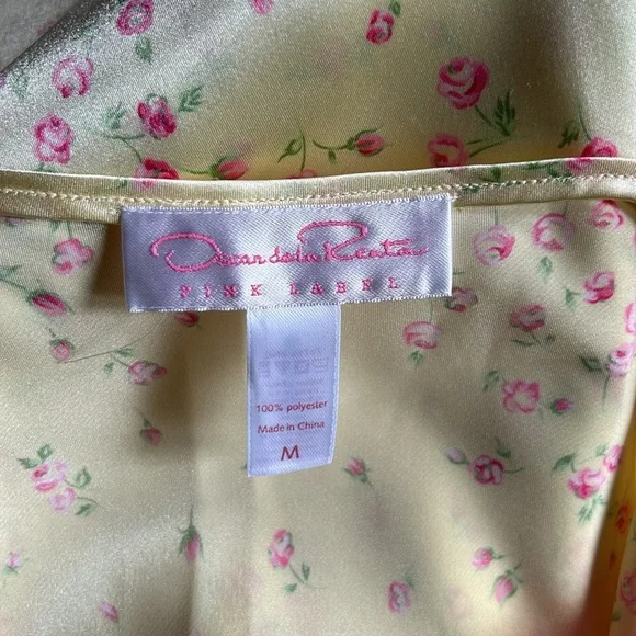Oscar De La Renta Pink Label Floral Night Gown